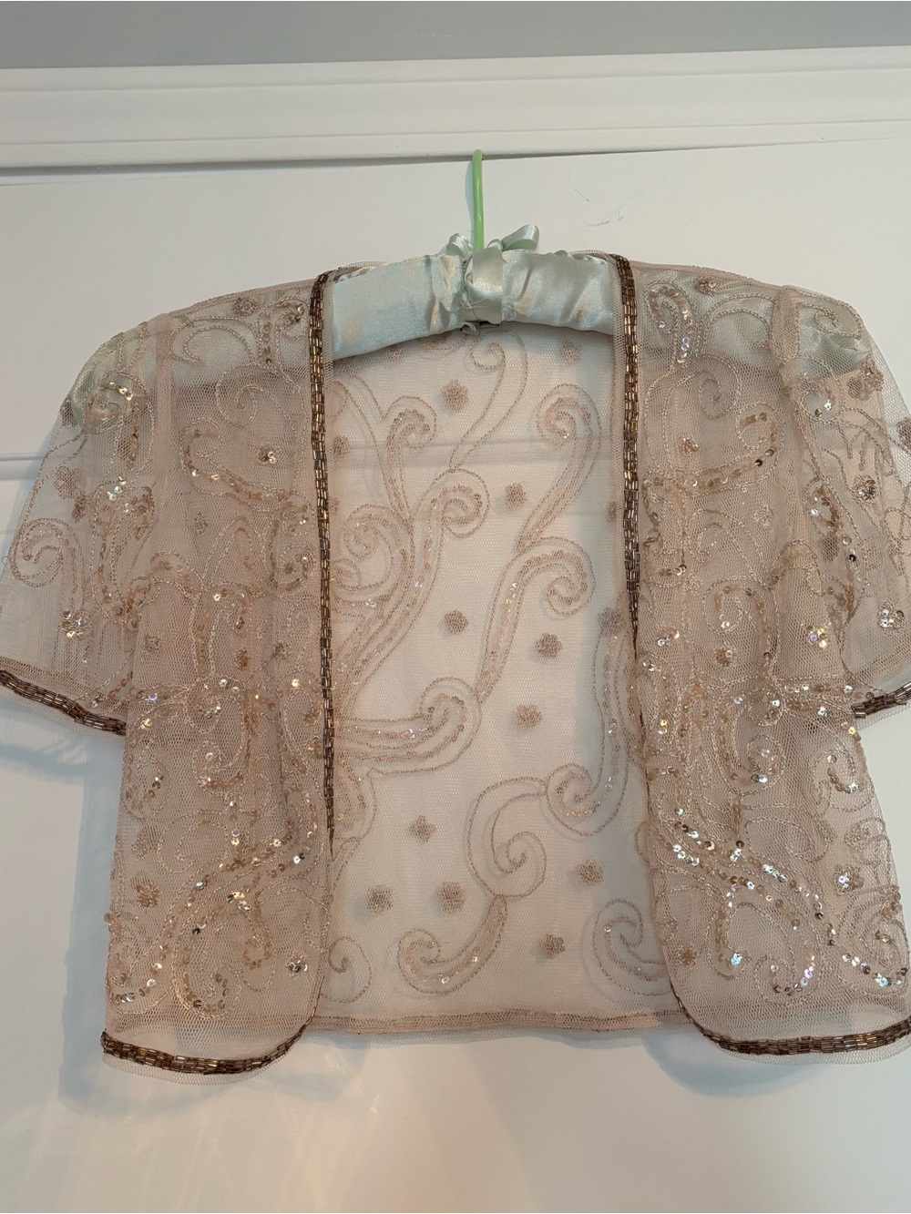 Karen Millen Beige Lace Embroidered Bolero Size 2